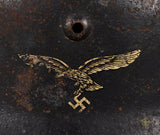 WWII German Luftwaffe Model 1940 Single Decal Helmet