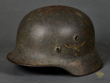 WWII German Luftwaffe Model 1940 Single Decal Helmet