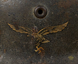 WWII German Luftwaffe Model 1940 Single Decal Helmet