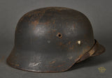 WWII German Luftwaffe Model 1940 Single Decal Helmet