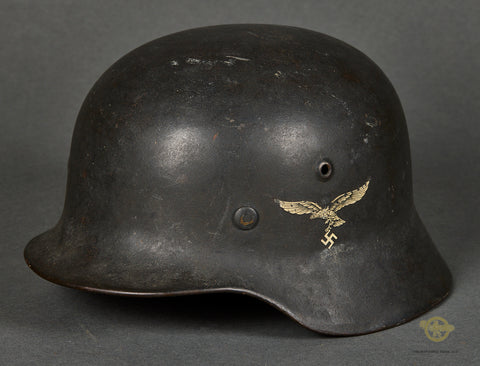 WWII German Luftwaffe Model 1940 Single Decal Combat Helmet