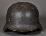 WWII German Luftwaffe Model 1940 Single Decal Helmet