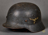 WWII German Luftwaffe Model 1940 Single Decal Helmet