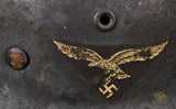 WWII German Luftwaffe Model 1940 Single Decal Helmet