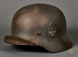Third Reich Model 1940 Police Double Decal Combat Helmet