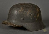 WWII German Army Model 1942 Camouflage Combat Helmet
