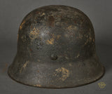 WWII German Army Model 1942 Camouflage Combat Helmet