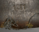 WWII German Army Model 1942 Single Decal Helmet with Full Basket Chicken Wire