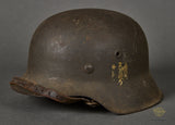 WWII German Army Model 1942 Single Decal Helmet