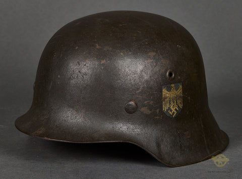 WWII German Army Model 1942 Single Decal Combat Helmet
