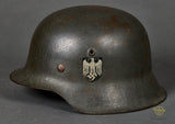 WWII German Army Model 1942 Single Decal Combat Helmet