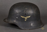 WWII German Luftwaffe Model 1942 Single Decal Helmet