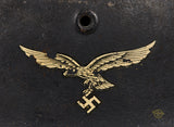 WWII German Luftwaffe Model 1942 Single Decal Helmet