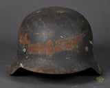 WWII German Luftwaffe Model 1942 Single Decal Helmet