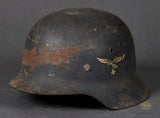 WWII German Luftwaffe Model 1942 Single Decal Helmet