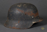 WWII German Luftwaffe Model 1942 Single Decal Helmet