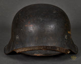 WWII German Luftwaffe Model 1942 Single Decal Helmet