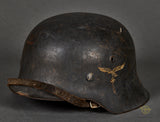 WWII German Luftwaffe Model 1942 Single Decal Helmet