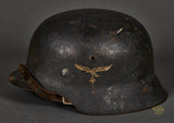 WWII German Luftwaffe Model 1942 Single Decal Helmet