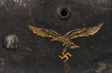 WWII German Luftwaffe Model 1942 Single Decal Helmet