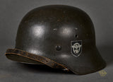 Third Reich Police Model 1942 Double Decal Combat Helmet