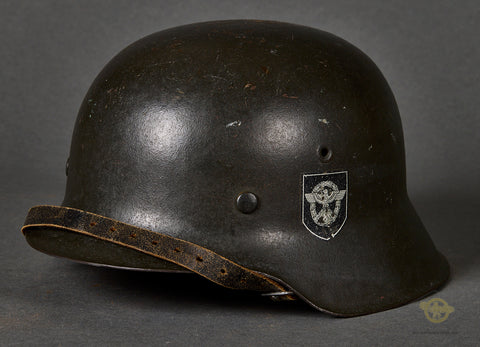 Third Reich Police Model 1942 Double Decal Combat Helmet