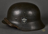 Third Reich Police Model 1942 Double Decal Combat Helmet