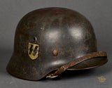 WWII German SS Model 1940 Double Decal Helmet