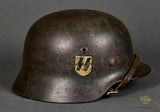 WWII German SS Model 1940 Double Decal Helmet