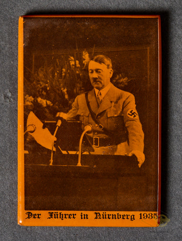 German WWII Pocket Mirror with Adolf Hitler in Nürnberg