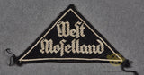 German WWII BDM/JM District Sleeve Triangle for West Moselland