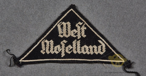 German WWII BDM/JM District Sleeve Triangle for West Moselland