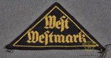German WWII HJ District Sleeve Triangle for West Westmark