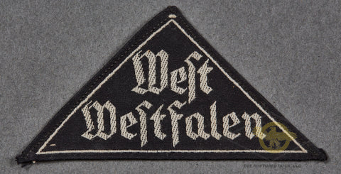 German WWII BDM/JM District Sleeve Triangle for West Westfalen