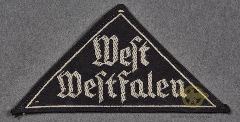 German WWII BDM/JM District Sleeve Triangle for West Westfalen