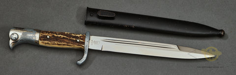 German WWII Short Model Stag Handle Dress Bayonet by WKC***STILL AVAILALBLE***