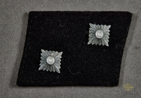 German WWII Single Rank Teno Collar Tab