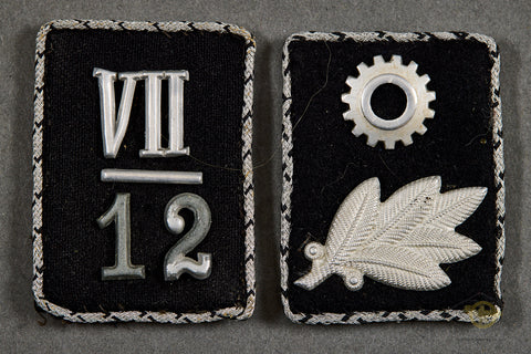 German WWII TeNo Collar Tabs for Scharführer