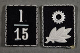 German WWII TeNo Collar Tabs for Scharführer