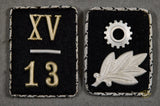 German WWII TeNo Collar Tab Set for Scharführer