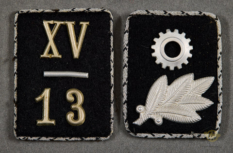 German WWII TeNo Collar Tab Set for Scharführer