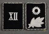 German WWII TeNo Collar Tab Set for Scharführer