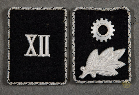 German WWII TeNo Collar Tab Set for Scharführer