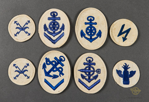 German WWII Lot of 8 Kriegsmarine Trade Patches for Summer Tunic