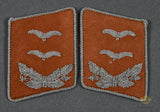 German WWII Luftwaffe Collar Tab Set for a Oberleutnant in Signals