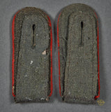 German WWII Set of Army NCO Slip On Shoulder Straps for Artillery EM Personnel