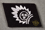 German WWII Final Pattern SS Collar Tab for 15.Waffen-Grenadier-Division der SS (lettische [Latvian]-Nr. 1)
