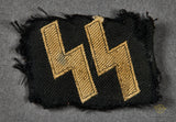 German WWII “As Found” SS Runic Collar Tab