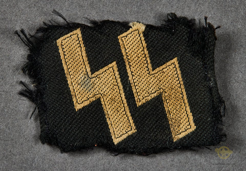 German WWII “As Found” SS Runic Collar Tab