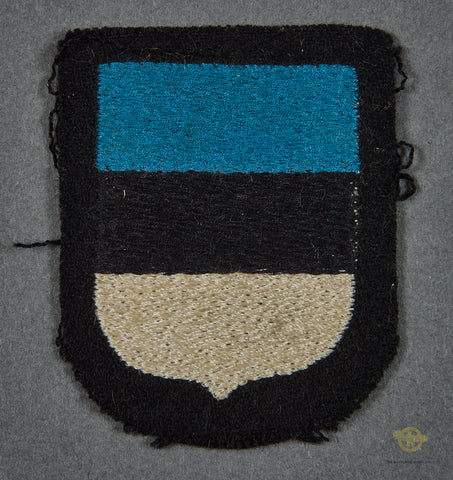 WWII German SS Volunteer Sleeve Shield in BeVo for Estonia